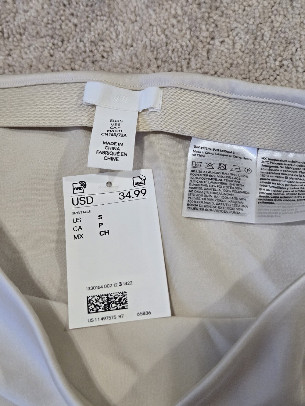H&M Lace Midi Trimmed Slip Skirt - Picture 9 of 9